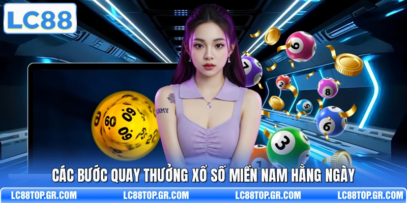 Các bước quay thưởng xổ số miền Nam hằng ngày